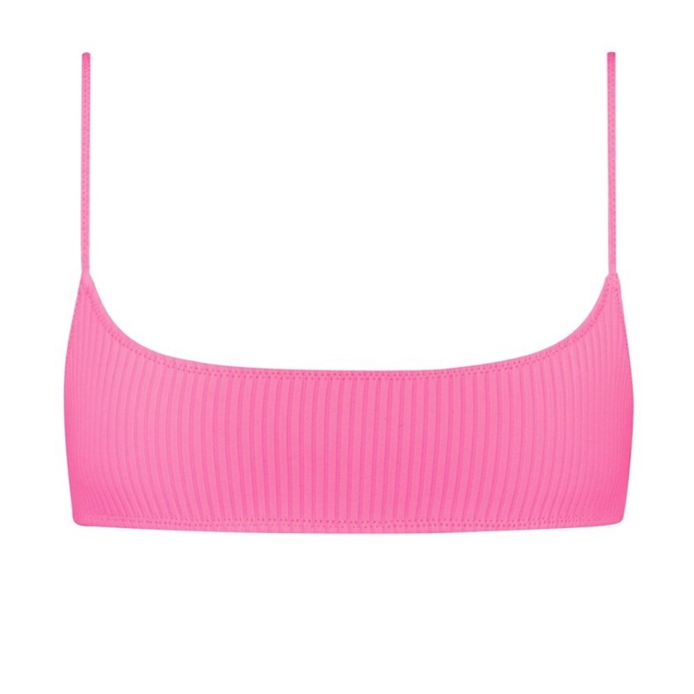 Triangle pink bathing suit top. Size small